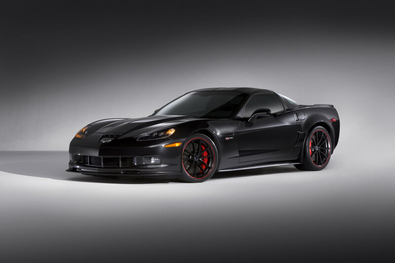 black corvette sports car
