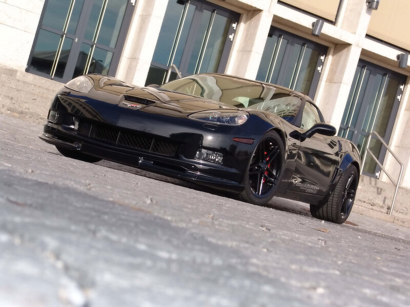 Black Corvette sports car