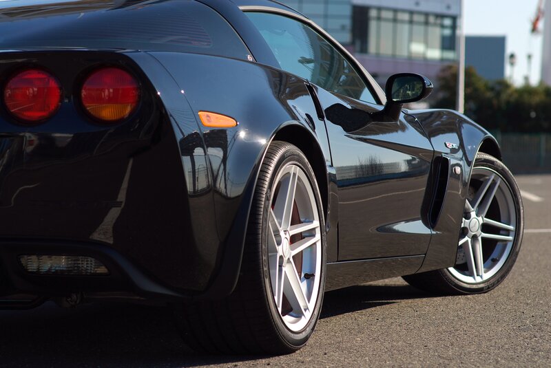 Black Corvette sports car