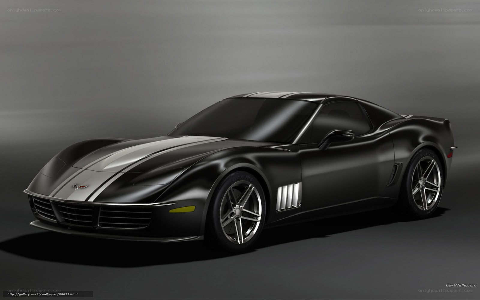 Black Corvette sports car
