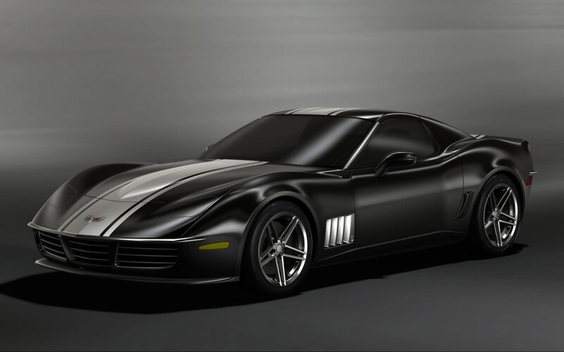 Black Corvette sports car