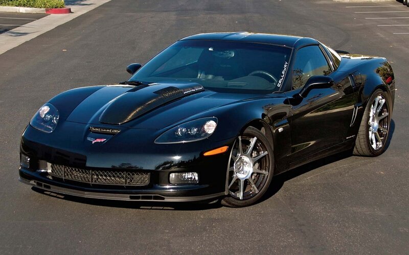Black Corvette sports car