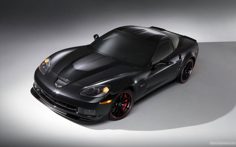 black corvette sports car