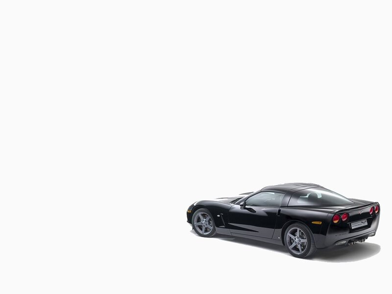 black corvette sports car