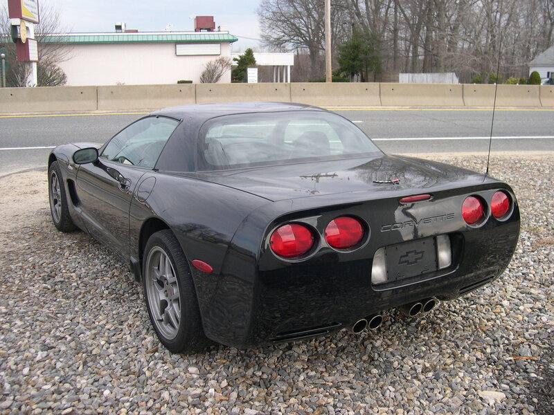 black corvette sports car