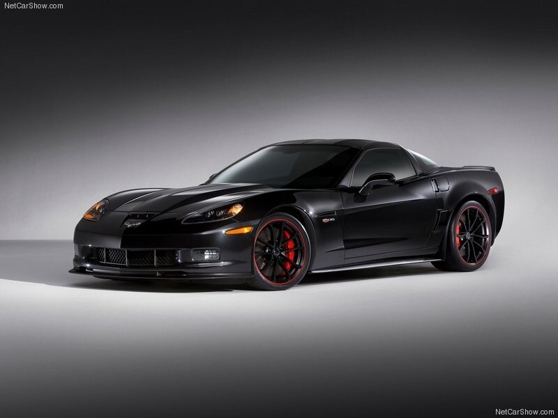 black corvette sports car
