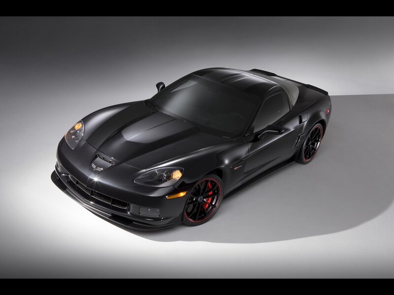 black corvette sports car