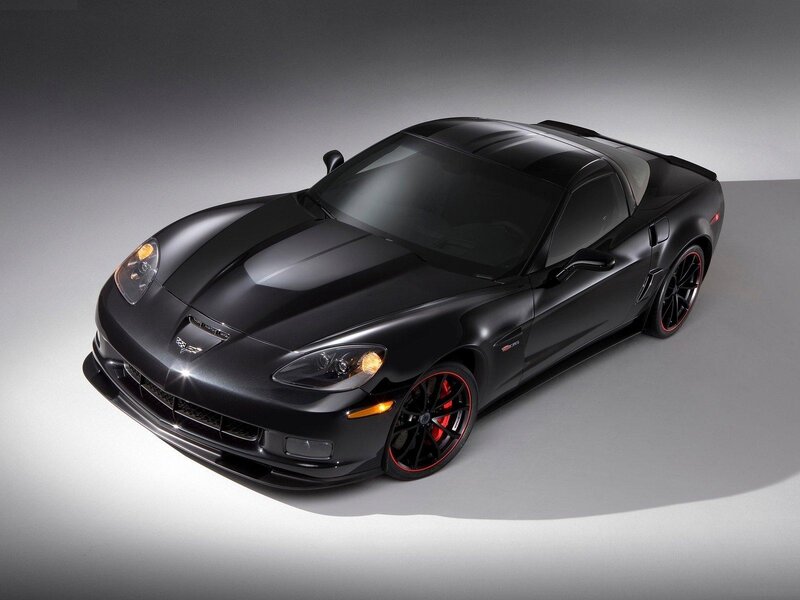 Black Corvette sports car