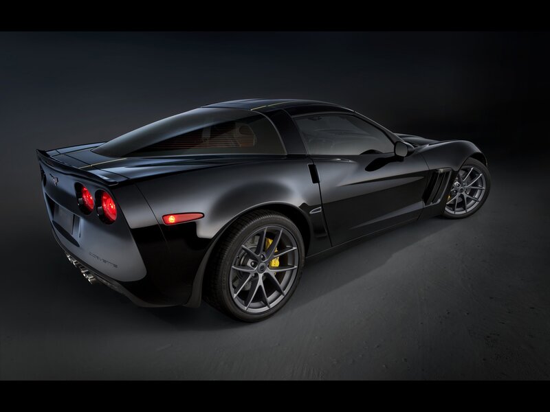 Black Corvette sports car