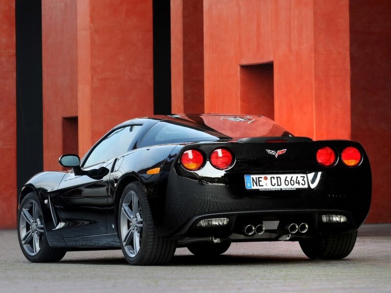 Black Corvette sports car