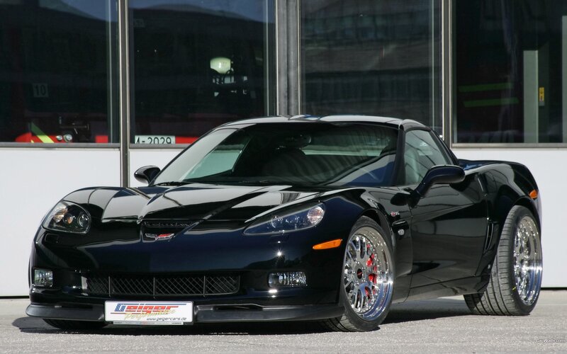 Black Corvette sports car