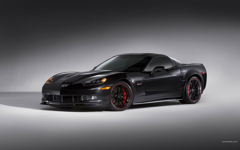 black corvette sports car