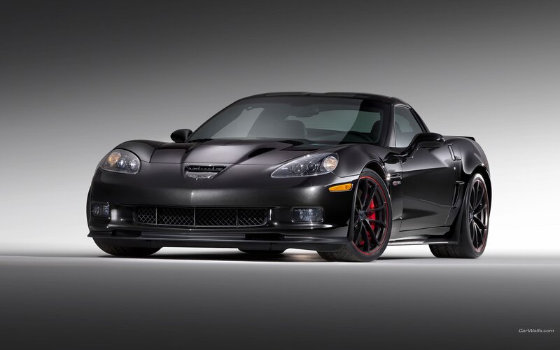 black corvette sports car
