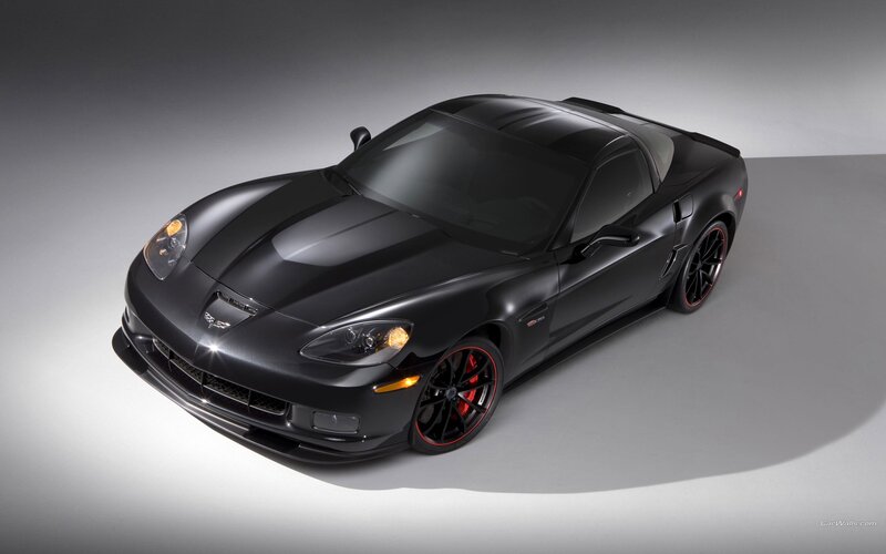 black corvette sports car