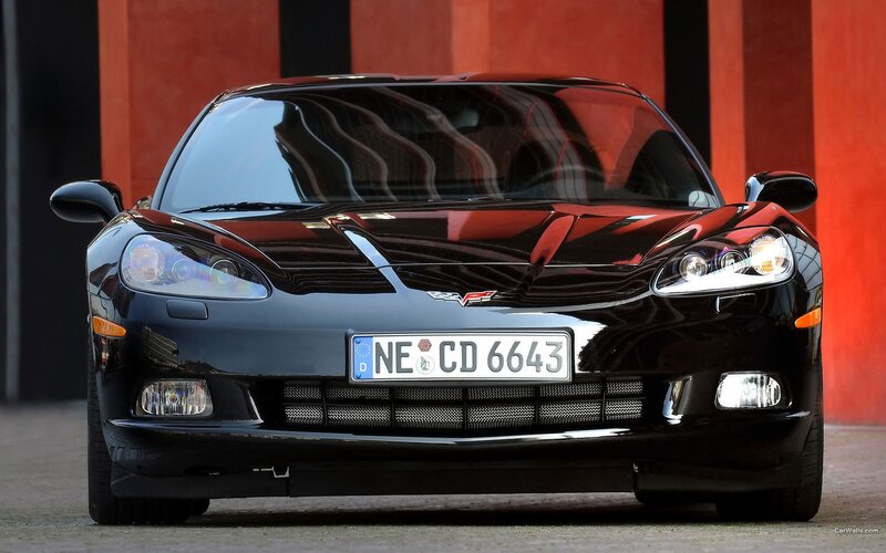 black corvette sports car