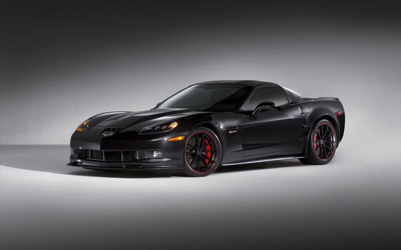 Black Corvette sports car