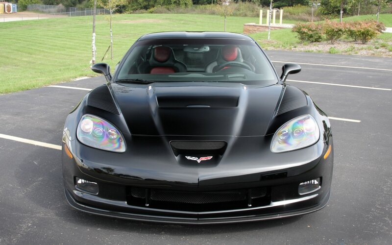 black corvette sports car