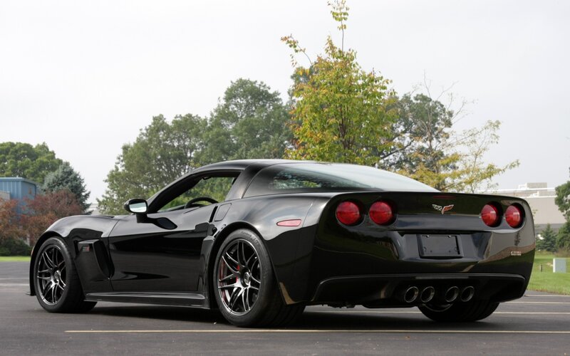 black corvette sports car