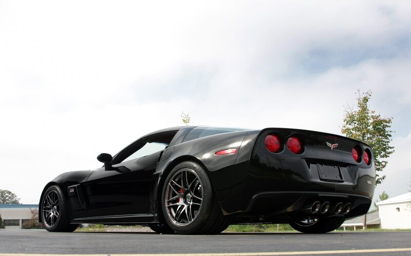 black corvette sports car