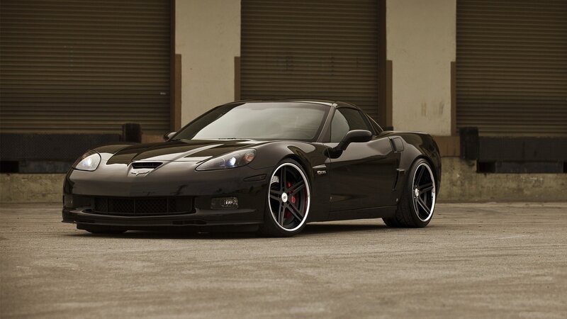 Black Corvette sports car