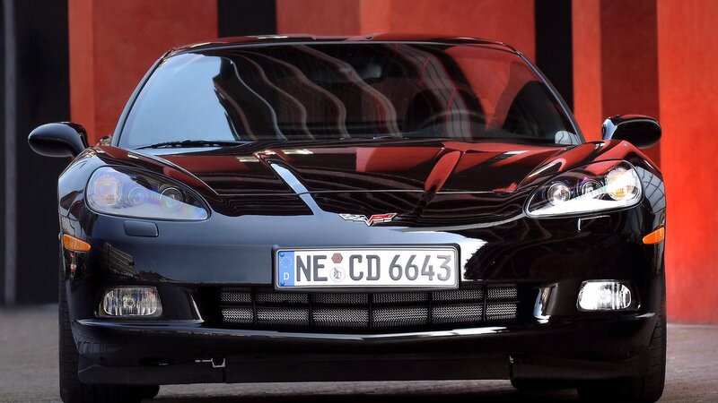 black corvette sports car