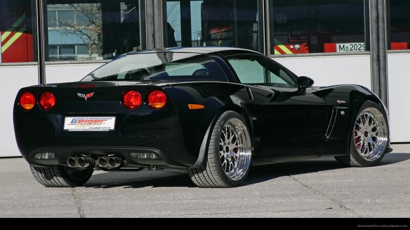 black corvette sports car