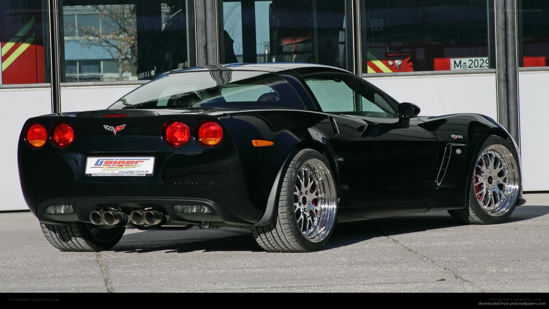 black corvette sports car