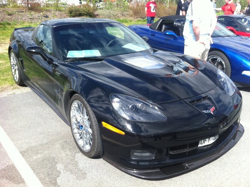 Black Corvette sports car