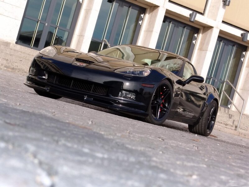 Black Corvette sports car