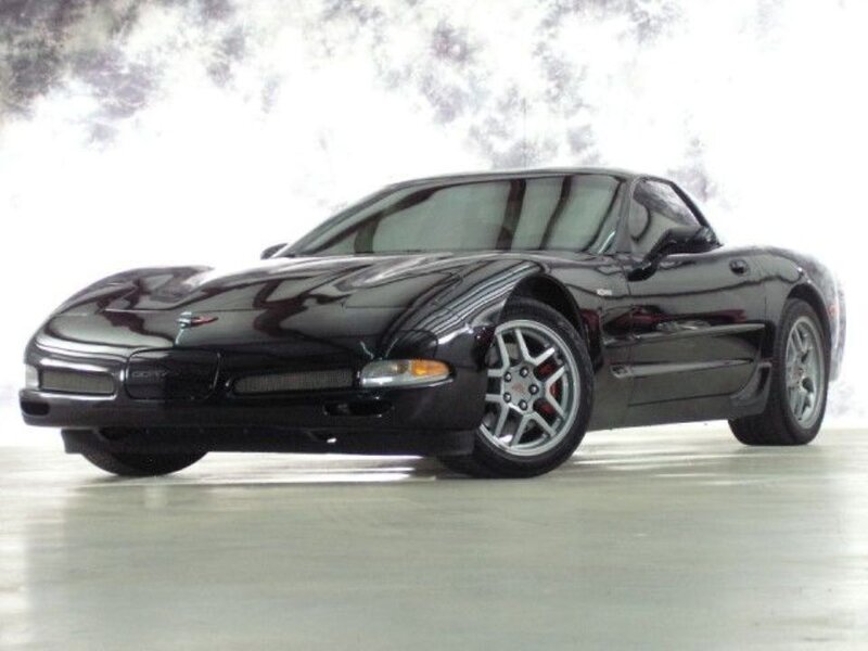 black corvette sports car