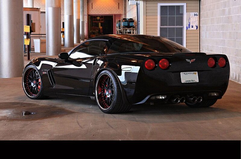 Black Corvette sports car