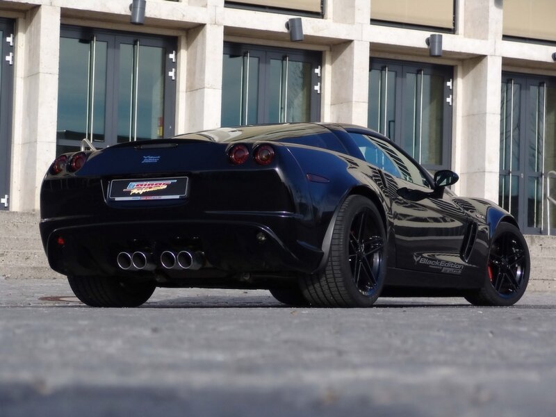 black corvette sports car