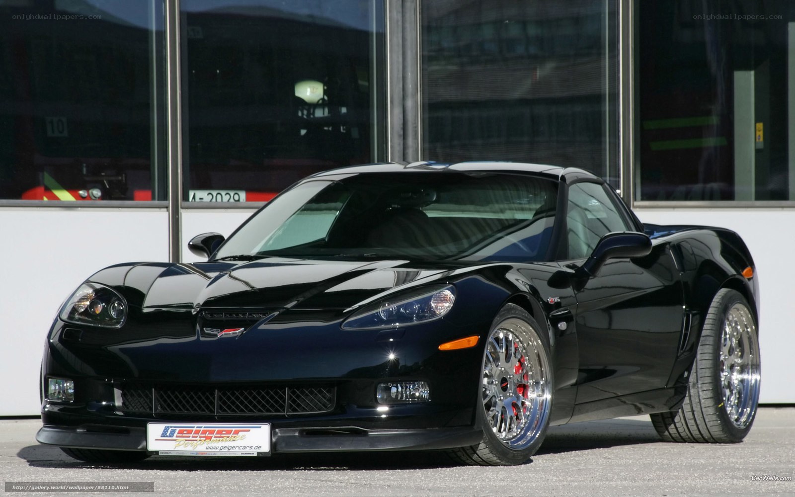 Black Corvette sports car