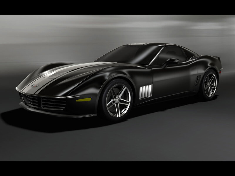 Black Corvette sports car