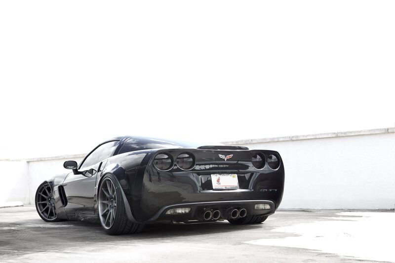 Black Corvette sports car