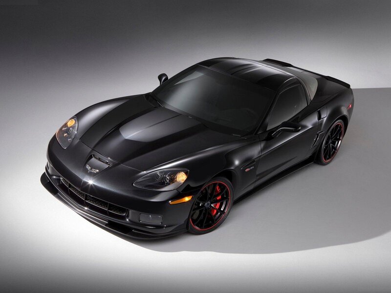 Black Corvette Sports Car — Dramatic, Photograph
