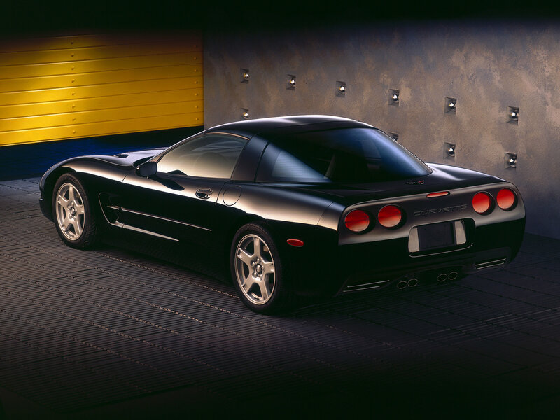 Black Corvette Sports Car — Dramatic, Photograph, Wall