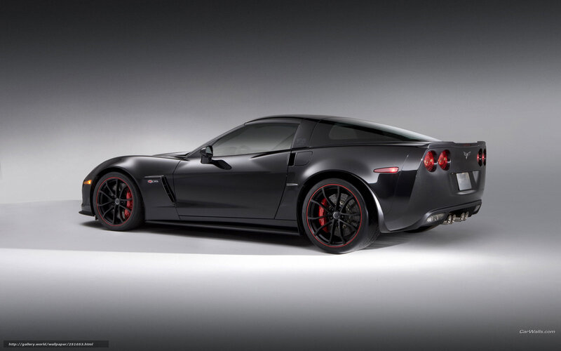 Black Corvette Sports Car — Dramatic, Photograph, Wheels, Exhaust