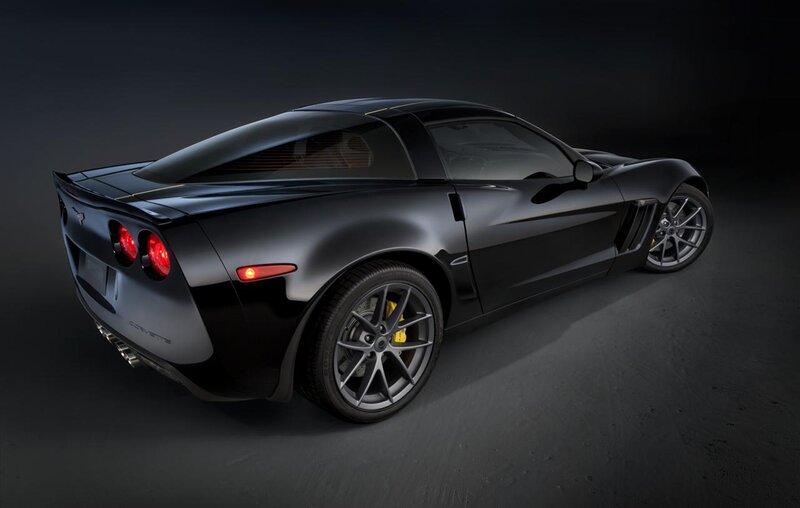 Black Corvette Sports Car — Dramatic, Photograph, Wheels, Taillights