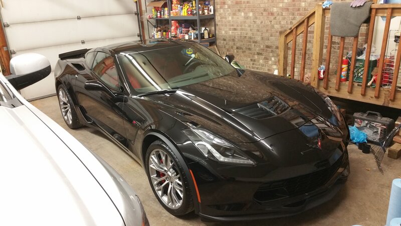 Black Corvette Sports Car — Neutral, Photograph, Garage