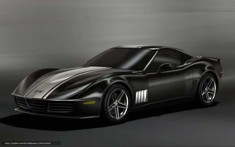 Black Corvette sports car