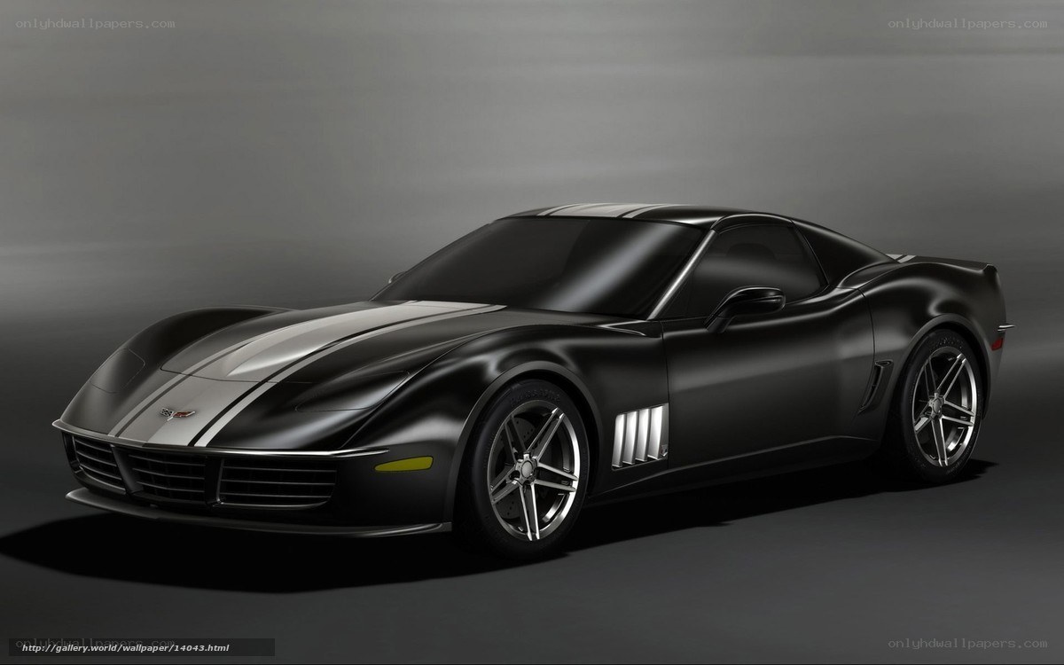 Black Corvette sports car