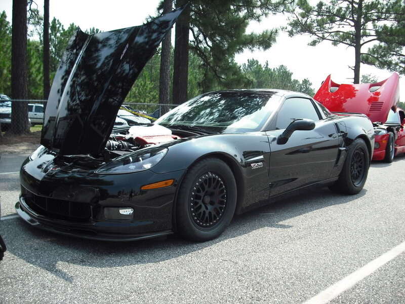 Black Corvette with Open Hood — Calm