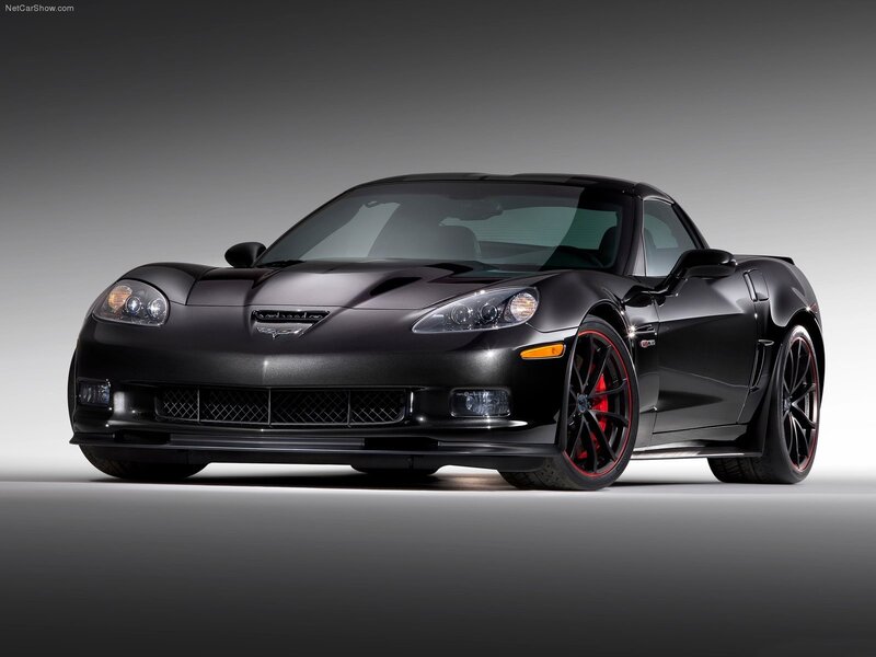 Black Corvette ZR1 sports car