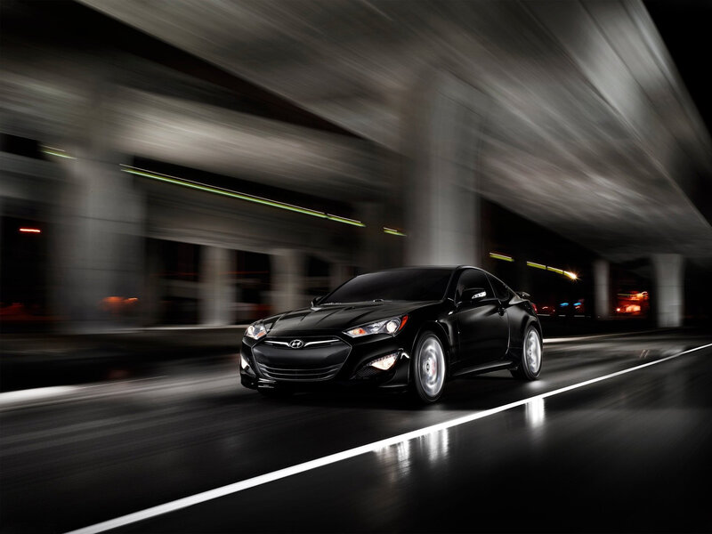 Black Coupe Car — Dynamic, Night