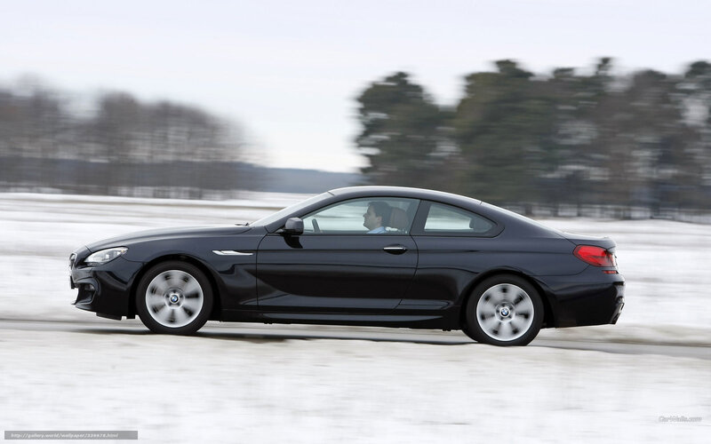 Black Coupe Car — Dynamic, Winter