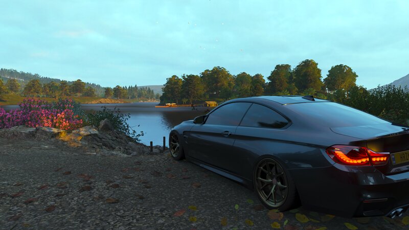 Black Coupe Car — Gray, Serene, Sunset