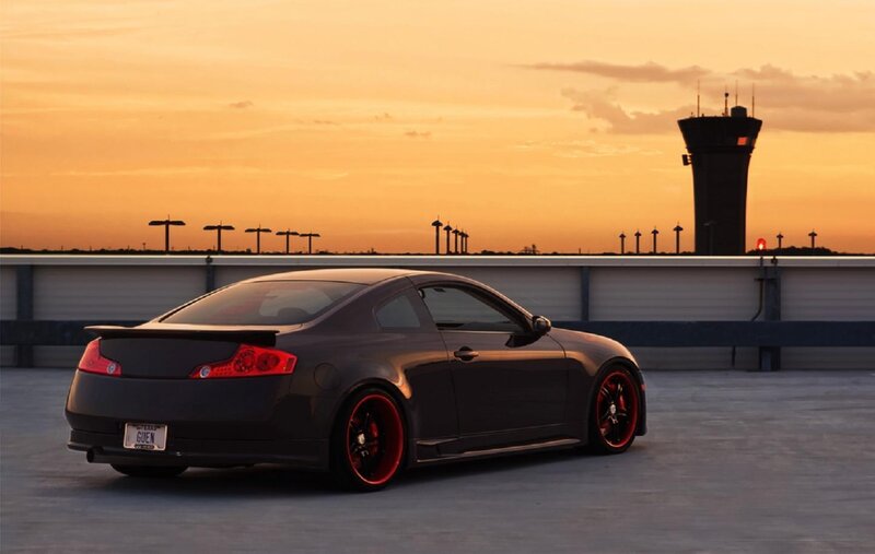 Black Coupe Car — Orange