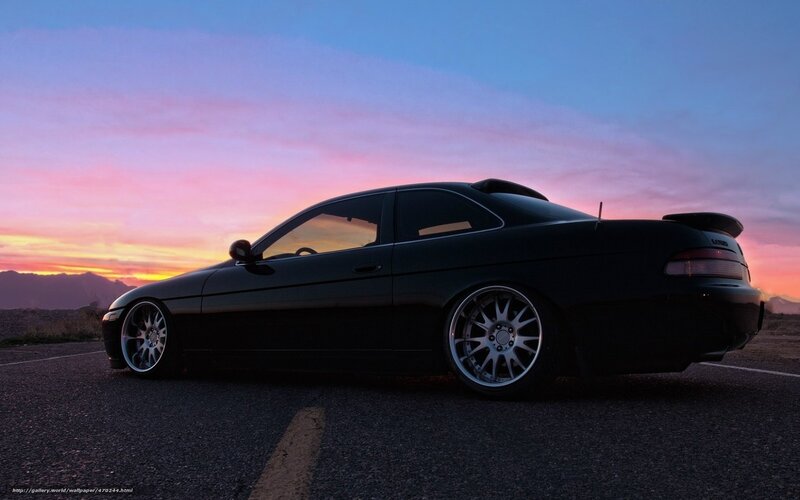 Black Coupe Car — Purple