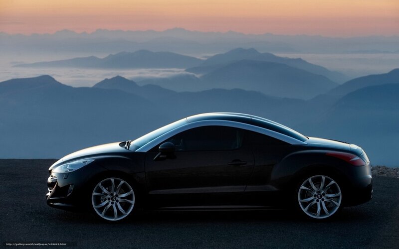 Black Coupe Car — Serene, Sunset, Photograph